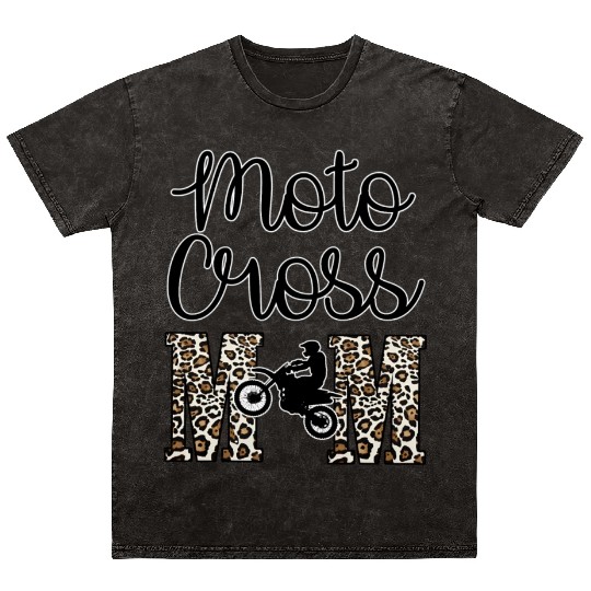 Moto X Motocross Mama Mom Racing Dirtbike Race Day Mineral Wash T Shirts