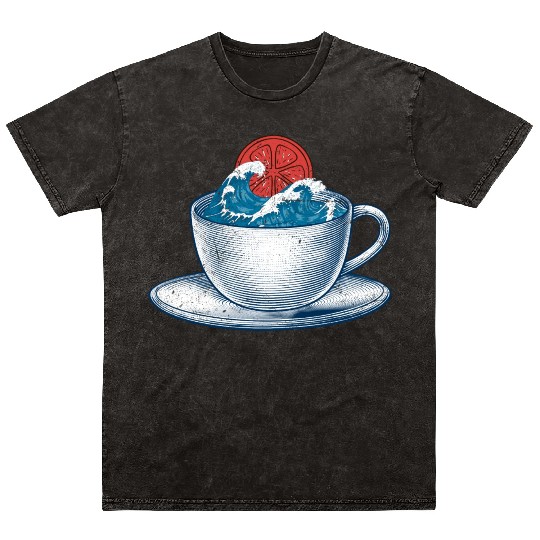 Japanese Great Wave Off Kanagawa Mineral Wash T Shirts