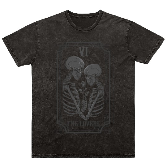 The Tarot Card Occult Goth Halloween Gothic Mineral Wash T Shirts
