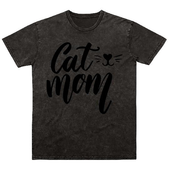 Cat Mom Mineral Wash T Shirts