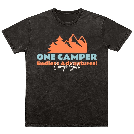 One camper endless adventures Mineral Wash T Shirts