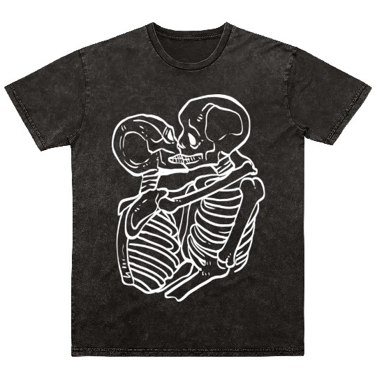 Lesbian Skeleton Gay And LGBTQ Member Gift Mineral Wash T Shirts