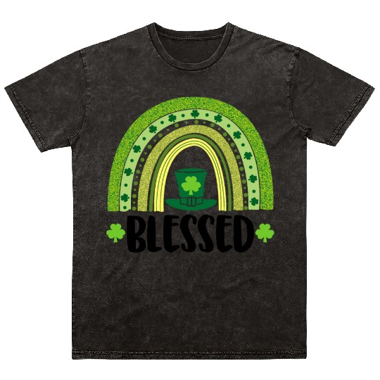 Blessed St Patricks Mineral Wash T Shirts