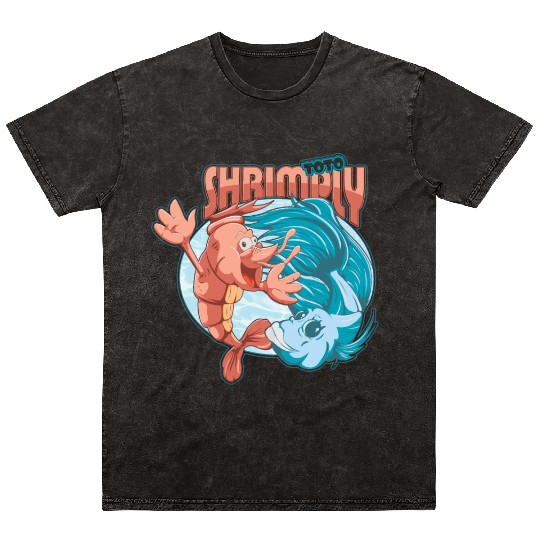 shrimp and catfish Mineral Wash T Shirts