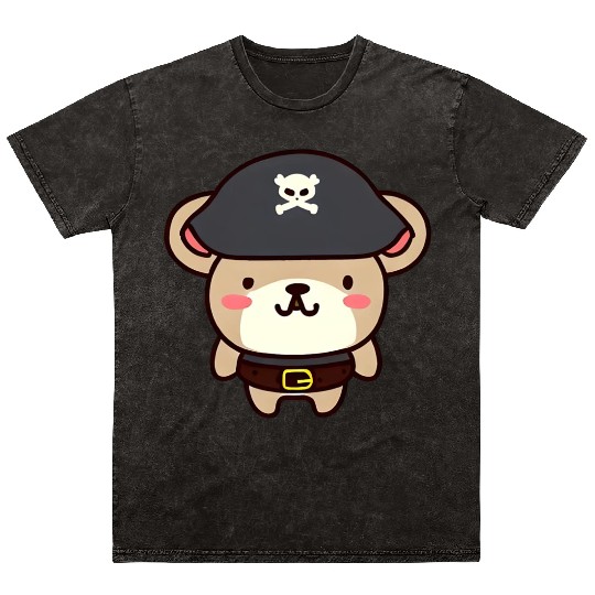 Pirate Bear: The King of the Seas Mineral Wash T Shirts