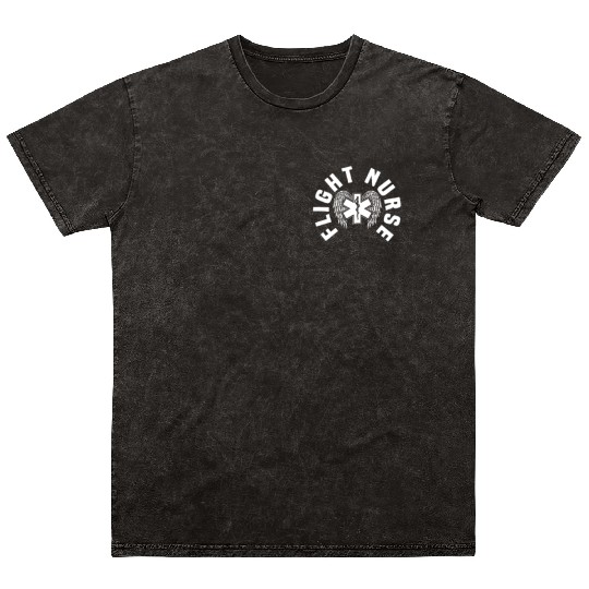 Flight Nurse Logo Air Medical Transport Mineral Wash T Shirts