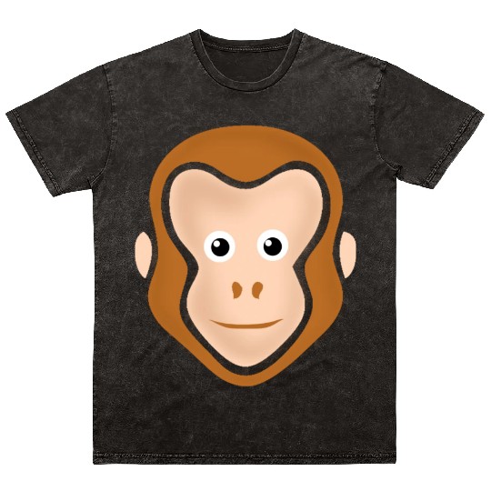 Monkey Face Adorable Mineral Wash T Shirts