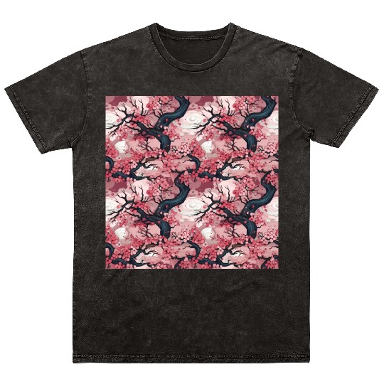 Anime Euphoria: Fantasy Cherry Blossom Dreamscape Mineral Wash T Shirts