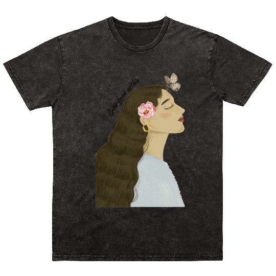 summer pink natures Mineral Wash T Shirts