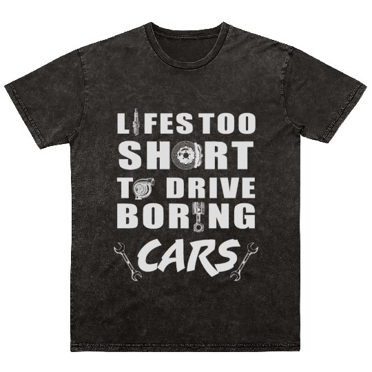 Lifes Too Short Car Lover Racing Racer Mineral Wash T Shirts