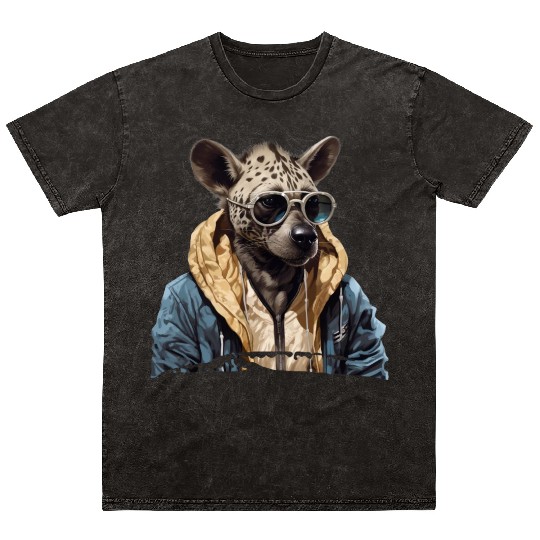 Street Style Spotted Hyena | Hyena Lovers Mineral Wash T Shirts