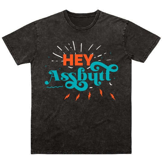Supernatural Hey Assbutt Typography Mineral Wash T Shirts