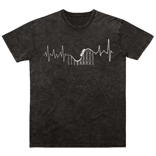 Roller Coaster Heart Beat Mineral Wash T Shirts
