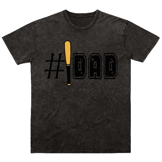 Number One Baseball Dad , Fathers Day png, Daddy Mineral Wash T Shirts