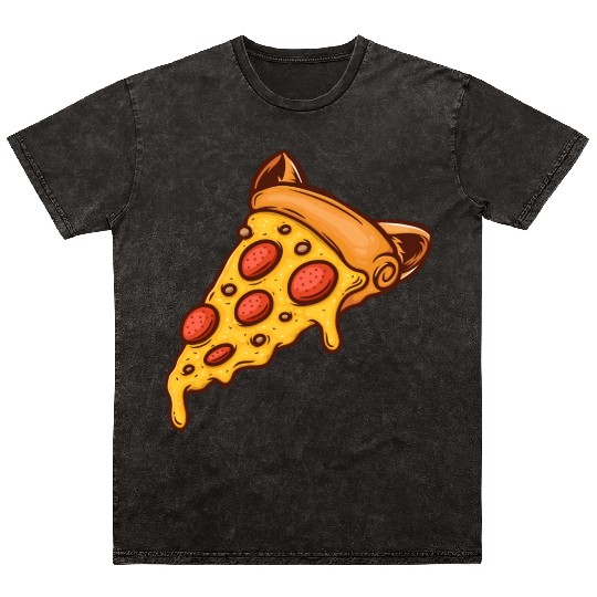 Pizza Cat Cat Lover Pizza Slice Cheese Mineral Wash T Shirts