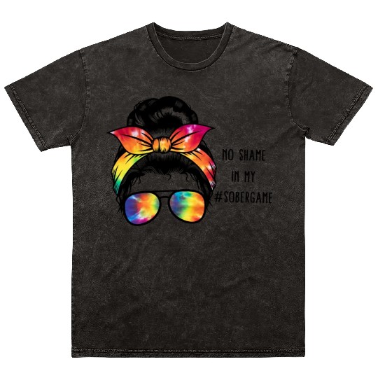 Sobriety Mineral Wash T Shirts, No Shame In My Sober Game Women
