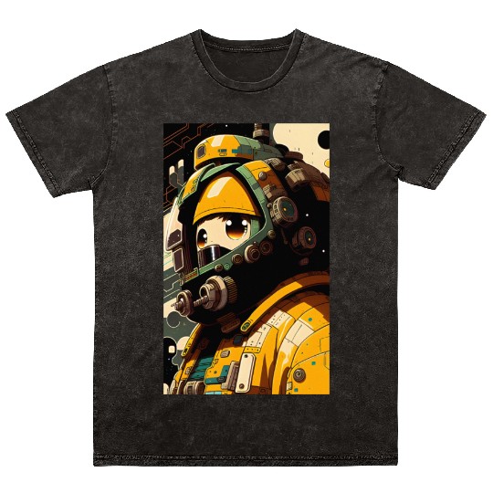 Big Kid In Space Mineral Wash T Shirts