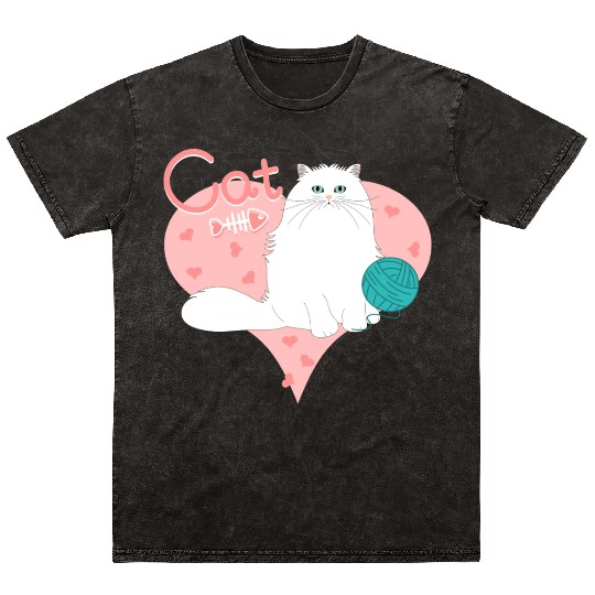 Love Persian Cat Mineral Wash T Shirts