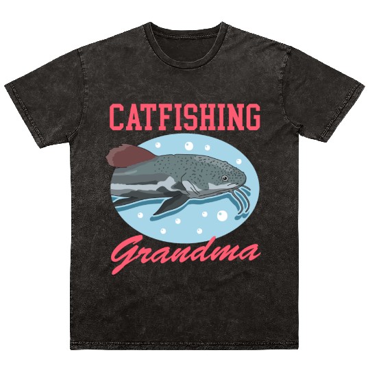 Catfishing Grandma Fish Catfish Fishing Mineral Wash T Shirts