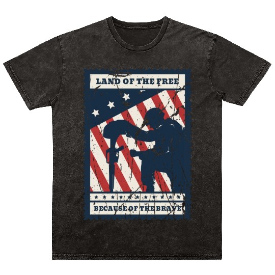 American Veteran | US Veteran | Military Veteran Mineral Wash T Shirts