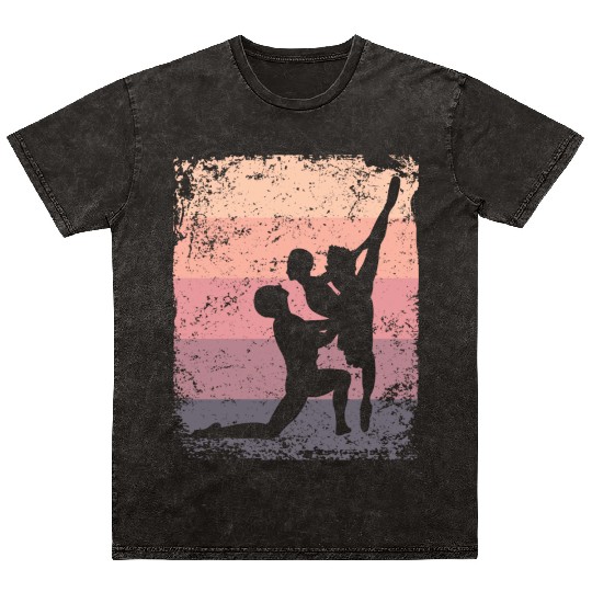 Ballet Dance Couple Vintage Ballerina Mineral Wash T Shirts