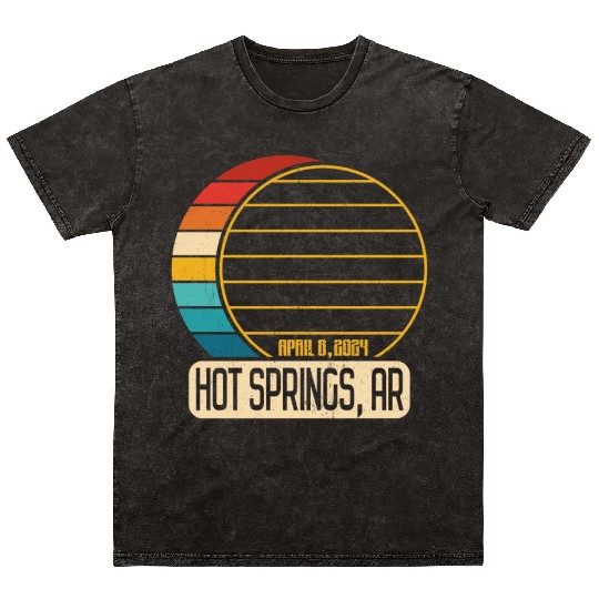 Total Solar Eclipse Arkansas Hot Springs 4 28 2024 Mineral Wash T Shirts