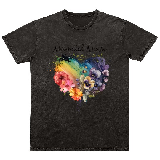 Caring Neonatal Nurse Mineral Wash T Shirts