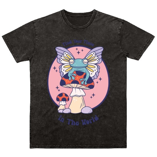 Find Your Place In The World Cottagecore Vintage Mineral Wash T Shirts