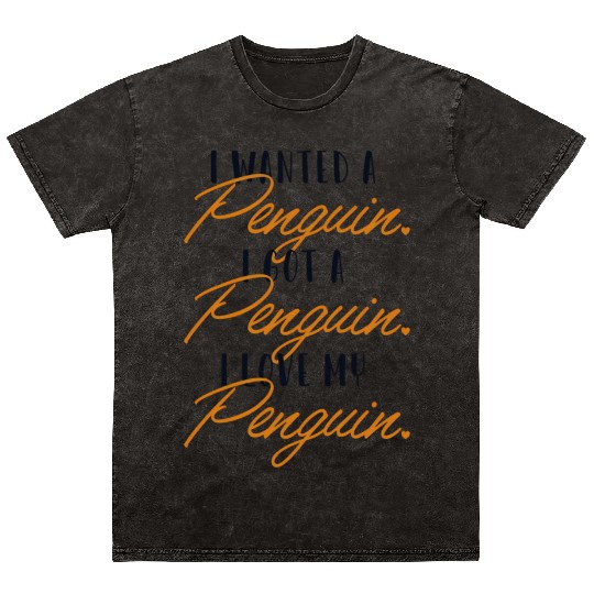 I Love My Penguin King Emperor Sea Bird Mineral Wash T Shirts