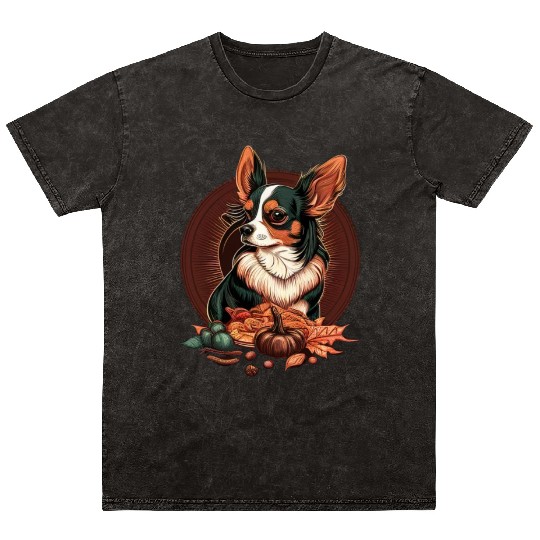 Chihuahua | Thanksgiving Day Farmer Food Autumn Mineral Wash T Shirts