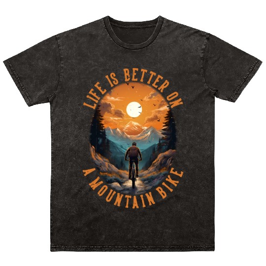 Mountain Bike Downhill MTB Mountain Bikes Mineral Wash T Shirts