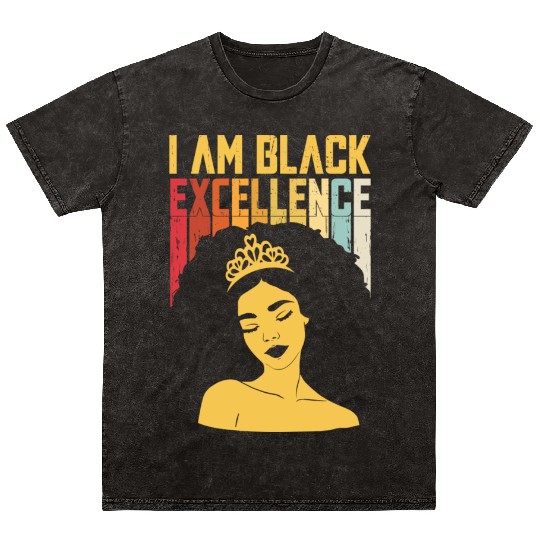 I Am Black History Month African American For Mineral Wash T Shirts