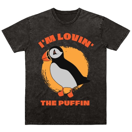 Lovin The Puffin Bird Lover Puffins Mineral Wash T Shirts