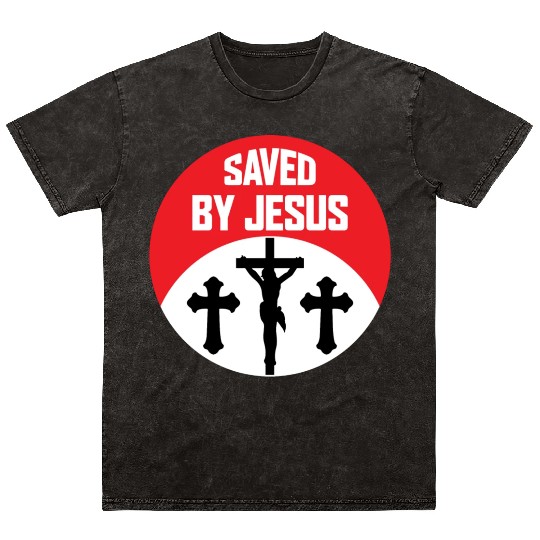 Saved By Jesus Love Jesus Christian Christmas Mineral Wash T Shirts