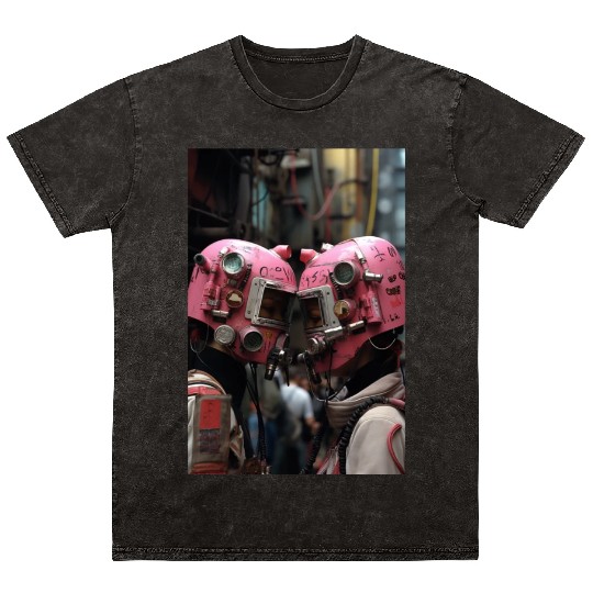 Futuristic Love - Cyberpunk Mineral Wash T Shirts