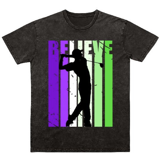 Golfing For S Distressed Style Coach N Mineral Wash T Shirts