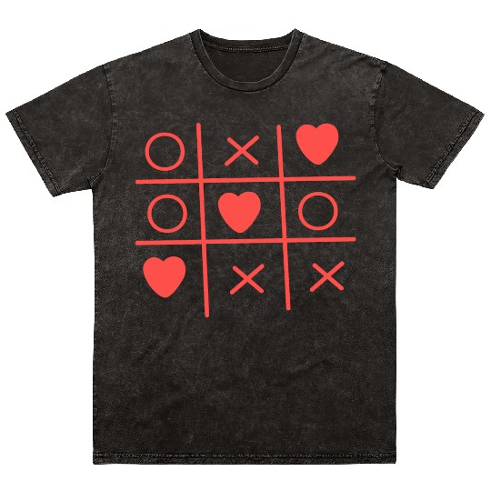 Cool Valentine s Day Criss Cross Heart Mineral Wash T Shirts