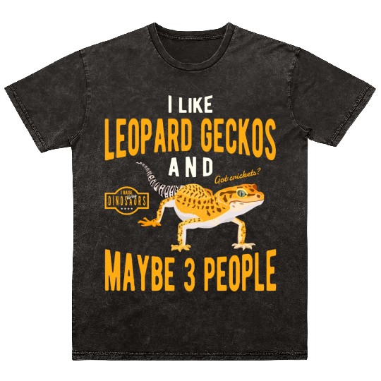 Leopard Gecko Lizard Mineral Wash T Shirts