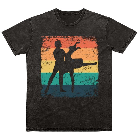 Ballet Dance Couple Vintage Ballerina Mineral Wash T Shirts