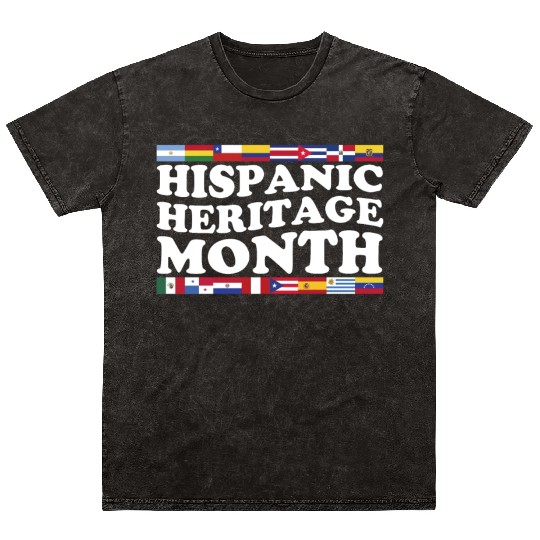 Hispanic Heritage Month Funny Hispanic Spanish Mineral Wash T Shirts