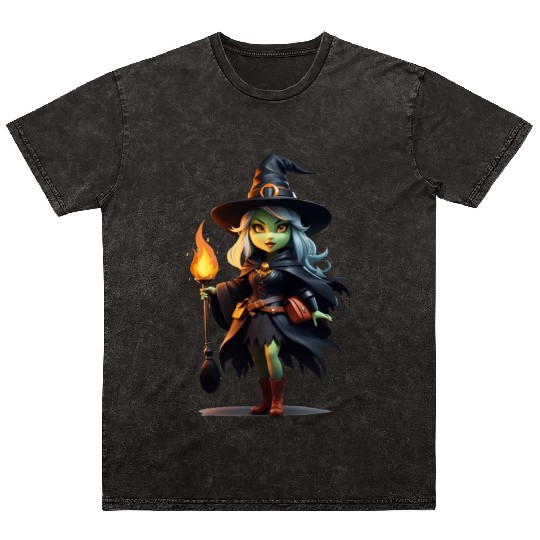 Wicked little witch Mineral Wash T Shirts