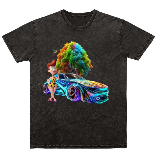 free and peaceful life Mineral Wash T Shirts