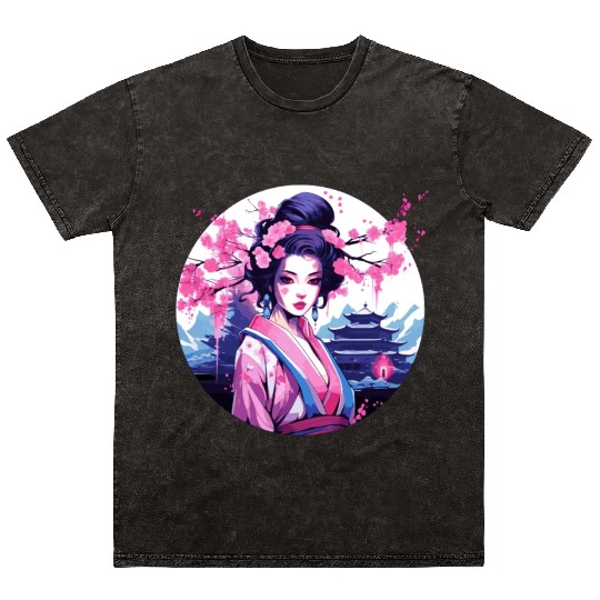 Geisha of Japan Mineral Wash T Shirts