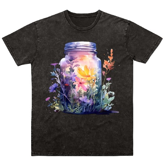 Wild Flowers Mineral Wash T Shirts Design - Funny gift