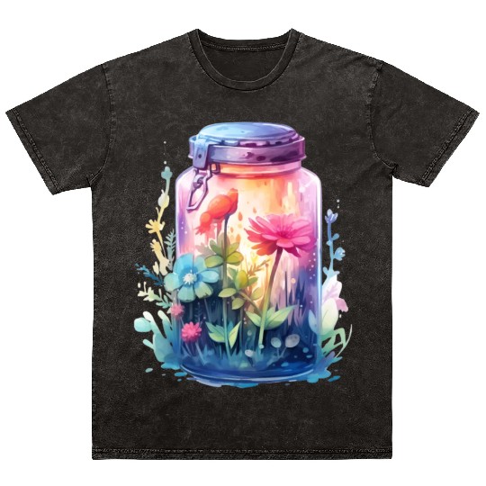 Wild Flowers Mineral Wash T Shirts Design - Funny gift