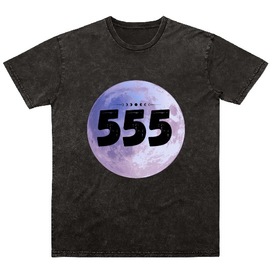 Purple Moon Angel Numbers 555 Mineral Wash T Shirts
