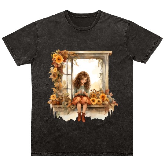 Wild Flowers Mineral Wash T Shirts Design - Funny gift