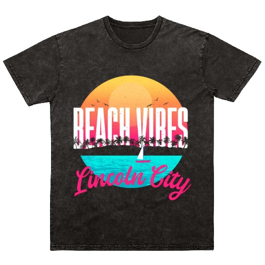 Beachs Lincoln City Summer Oregon Tropical Beach Mineral Wash T Shirts