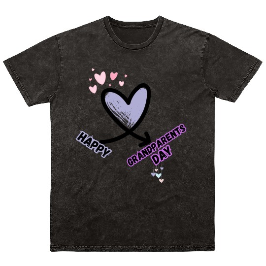 Happy Grandparents Day Mineral Wash T Shirts