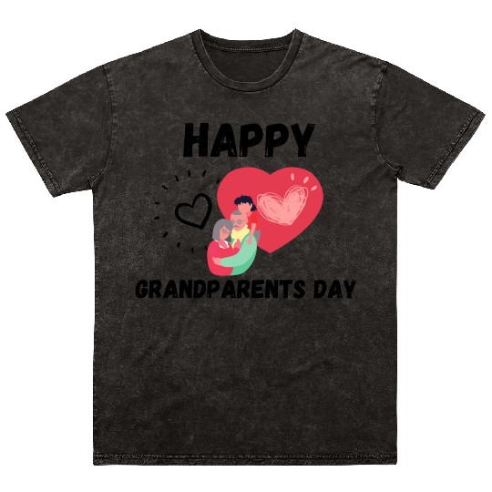 Happy Grandparents Day Mineral Wash T Shirts